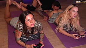 im playing video games with my friend while my italian neighbor takes turns fucking us