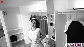 shy teen gets lucky with deepthroat and pussy lick