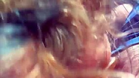 cheating blonde whore sucks cock and takes facial