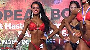 European bikini finalists compete in 162cm class