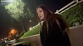 italian hot milf enjoys outdoor smoking solo