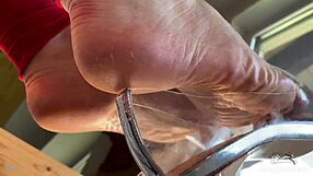 Dangling transparent high heel shoes