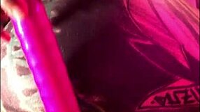 Dreadlocks and tattoos girl does latex anal fisting solo