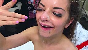 Tiny girl meets huge cock in casting