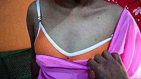 indian desi big ass bhabhi wearing pink saree and blowjob her boyfriend