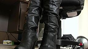 She controlled him using her leather boots