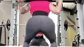 Sexy Mexican Nalgona Works Out Hard In Gym