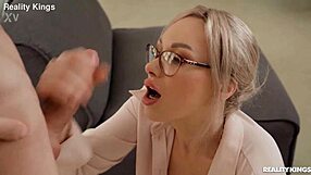 Librarian gives titty fuck in reality scene