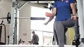 Sexy Mexican Nalgona Works Out Hard In Gym