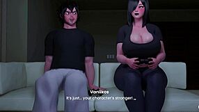 late night gaming with big tits step sister