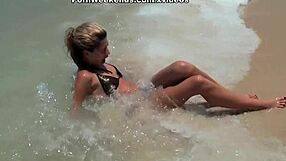 Babe gets clothes ripped after blowjob