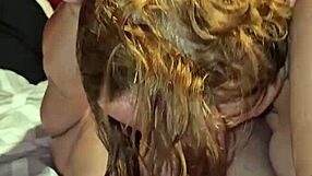 Cougar takes hot load in mouth