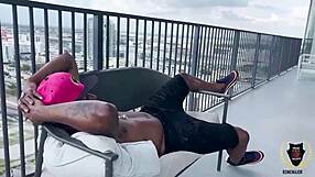 seducing rome major in the balcony cheerleader kait fucks bbc