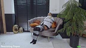 beth secretary in pantyhose gets tape bondage and gagged