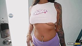 Bangbros - stefania mafras boss promised her more cash if she gets fully naked on her first day at work