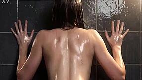 suggestive pov curvy babe screams loudly during bathroom doggystyle