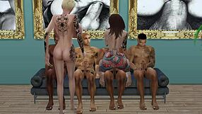 billie and diana enjoy bbc gangbang
