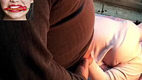 indian doctor examines wife during hotel visit