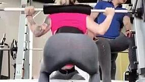 Sexy Mexican Nalgona Works Out Hard In Gym