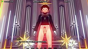 Two nuns give father blowjob in lewd town