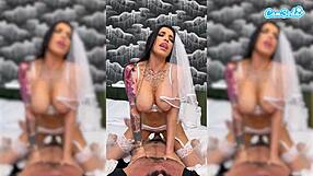 tattooed milf sex on wedding day with cum on tits