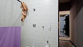 stepdaughter gets horny seeing me shower oh my god