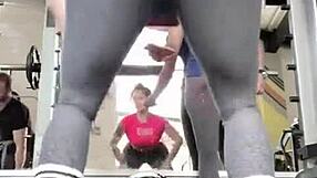 Sexy Mexican Nalgona Works Out Hard In Gym