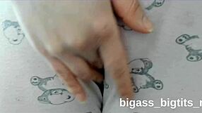 curvy milf masturbates in her pajamas