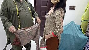 Pakistani Beautiful Girl At Tailor Shop