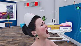 A sexy indian nurse takes her patients cock deep down her throat then has him lick her tight pink pussy