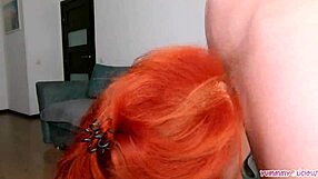 Redhead teen swallows cum in hot compilation