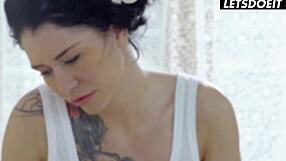 tattooed babe gives hot oil massage