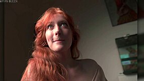juicy deep blowjob from big assed redhead