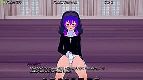 Two nuns give father blowjob in lewd town