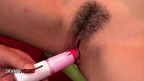 Bondageed seductive asian babe rinka aiuchi in bikini plays with toys