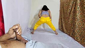 Indian girl rides cock after workout like muslim girlfriend