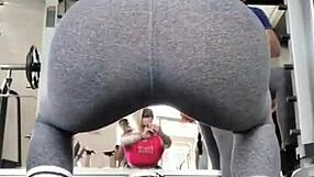 Sexy Mexican Nalgona Works Out Hard In Gym