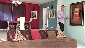 Cuckold husband catches his slut wife having sex with a black man