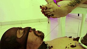 Pt2 foot feeding punishment destroys my cake on you