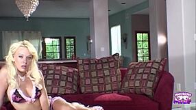 Blonde Milf Gives Deep Throat And Gets Creampie