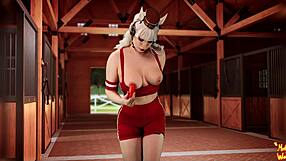 deepthroating coachs carrot in cosplay