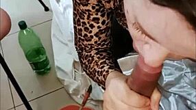 French amateur in red satin bodysuit gives deepthroat rimming in doggystyle pov