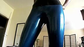 Femdom mistress wears latex for control