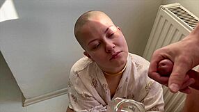 22 Days Worth Of Cum Over Her Shaved Head
