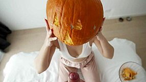stepsister didnt expect the halloween pumpkin game to go wrong