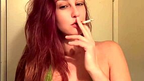 Italian milf artemisia love sexy smoker session big tits bikini