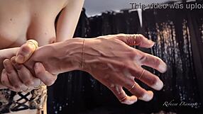 Rebecca diamante shows her hands veins in topless