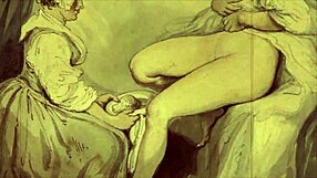 vintage erotic art display