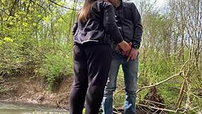 my big ass stepmom helps me cum outdoors