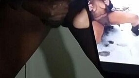 ebony enjoys outdoor snowy weather porn scenes